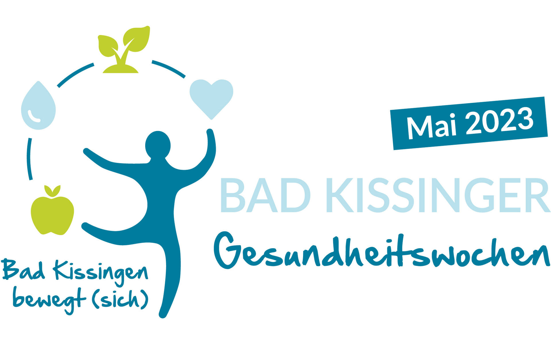 Logo der Bad Kissinger Gesundheitswochen mit dem Slogan Kissingen bewegt (sich)